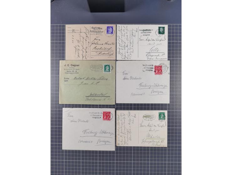 1923/45 (ca.), über 70 Briefe und Karten mit “BERLIN” Stempeln, verschiedenen Frankaturen, die Erhaltung leicht unterschiedli