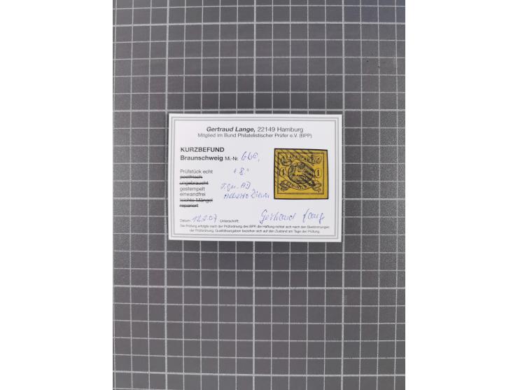 1852/65. meist gestempelte Sammlung mit u.a. Mi.-Nr. 5 (signiert Brettl BPP), Mi.-Nr. 10A (signiert Pfenninger), Mi.-Nr. 10B 