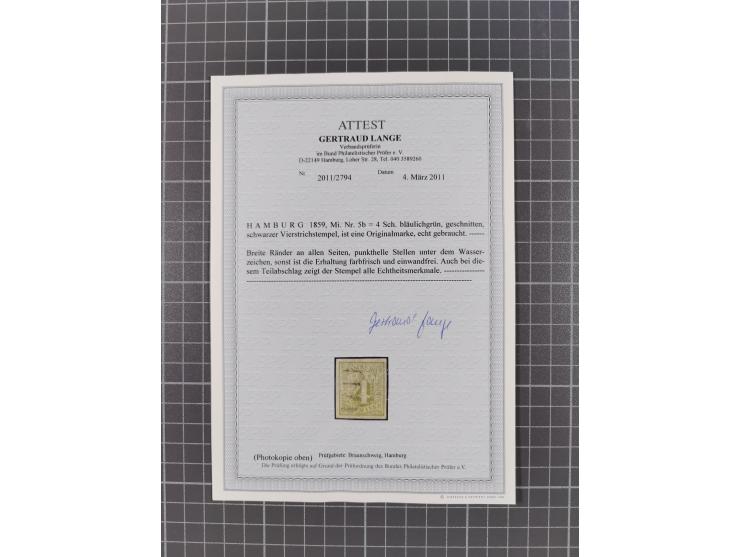 1859/67, ungebrauchte und gestempelte Sammlung mit einigen Farben. Dabei u.a. Mi.-Nr. 1 gestempelt (sign. Pfenninger und Lang