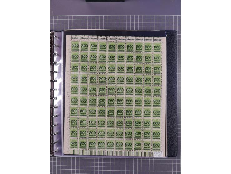 1919/23, meist postfrische Sammlung mit über 200 Bögen, bis auf wenige aufgetrennte Exemplare in kpl. Bogen, dabei auch etwas
