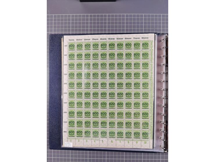 1919/23, meist postfrische Sammlung mit über 200 Bögen, bis auf wenige aufgetrennte Exemplare in kpl. Bogen, dabei auch etwas