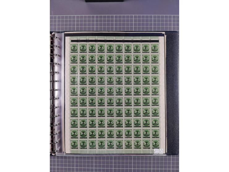 1919/23, meist postfrische Sammlung mit über 200 Bögen, bis auf wenige aufgetrennte Exemplare in kpl. Bogen, dabei auch etwas