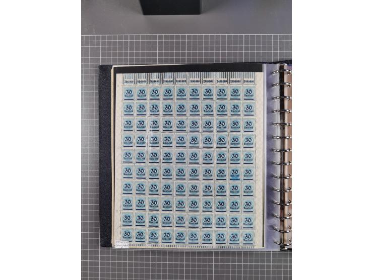 1919/23, meist postfrische Sammlung mit über 200 Bögen, bis auf wenige aufgetrennte Exemplare in kpl. Bogen, dabei auch etwas