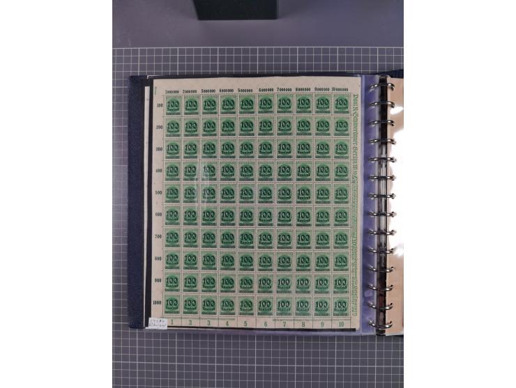 1919/23, meist postfrische Sammlung mit über 200 Bögen, bis auf wenige aufgetrennte Exemplare in kpl. Bogen, dabei auch etwas