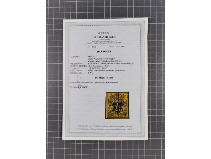 1850/64, ungebrauchte und gestempelte Sammlung mit besseren Marken und Farben. Dabei u.a. Mi.-Nr. 5WI gestempelt (etwas fehle