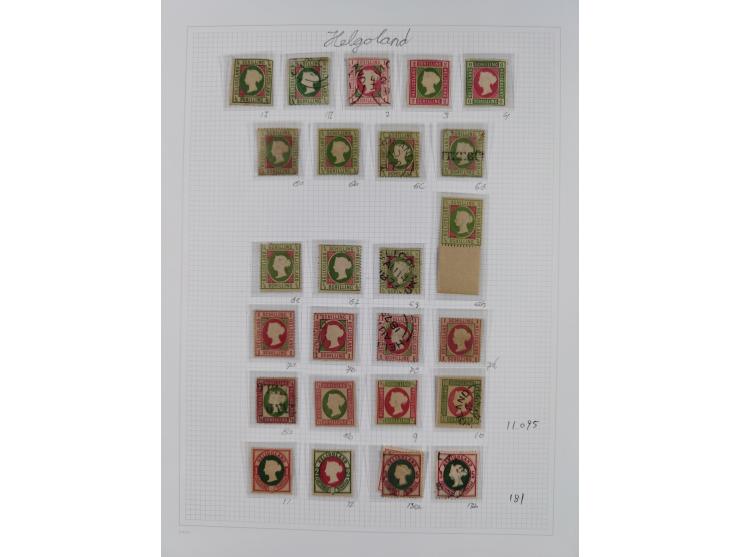 1867/79, meist ungebrauchte und gestempelte Sammlung mit u.a. Mi.-Nr. 1II gestempelt (FB Jens Müller), Unterrandstück Mi.-Nr.