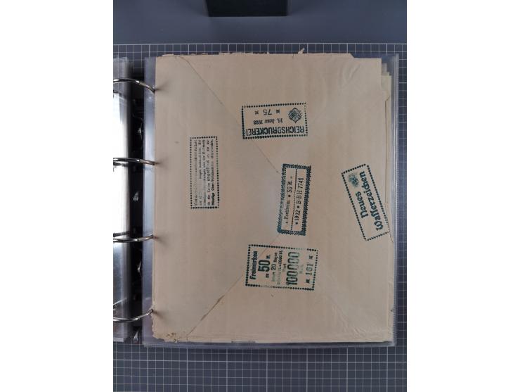 1921/22, postfrischer und ungebrauchter Bestand mit etwas über 200 Bogen und Bogenteilen, dabei Walzen- und Plattenbogen, HAN