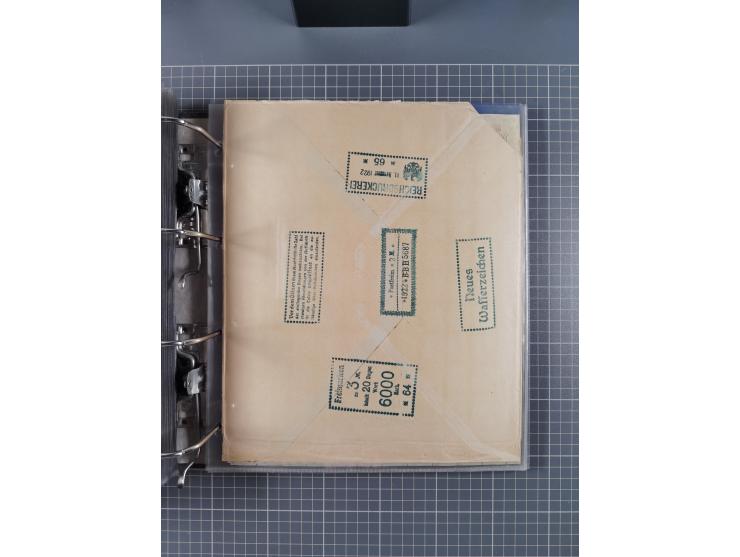 1921/22, postfrischer und ungebrauchter Bestand mit etwas über 200 Bogen und Bogenteilen, dabei Walzen- und Plattenbogen, HAN