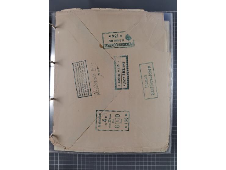 1921/22, postfrischer und ungebrauchter Bestand mit etwas über 200 Bogen und Bogenteilen, dabei Walzen- und Plattenbogen, HAN