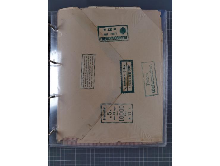 1921/22, postfrischer und ungebrauchter Bestand mit etwas über 200 Bogen und Bogenteilen, dabei Walzen- und Plattenbogen, HAN