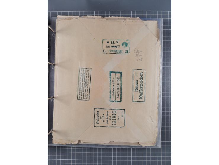 1921/22, postfrischer und ungebrauchter Bestand mit etwas über 200 Bogen und Bogenteilen, dabei Walzen- und Plattenbogen, HAN