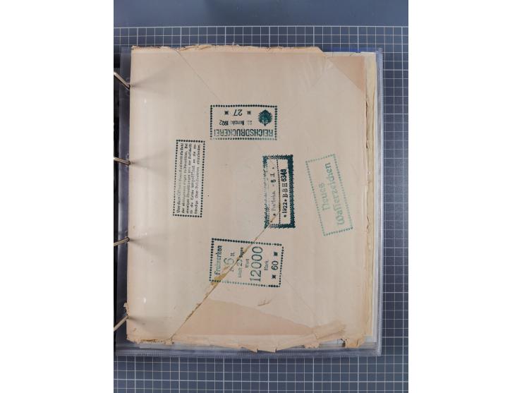 1921/22, postfrischer und ungebrauchter Bestand mit etwas über 200 Bogen und Bogenteilen, dabei Walzen- und Plattenbogen, HAN