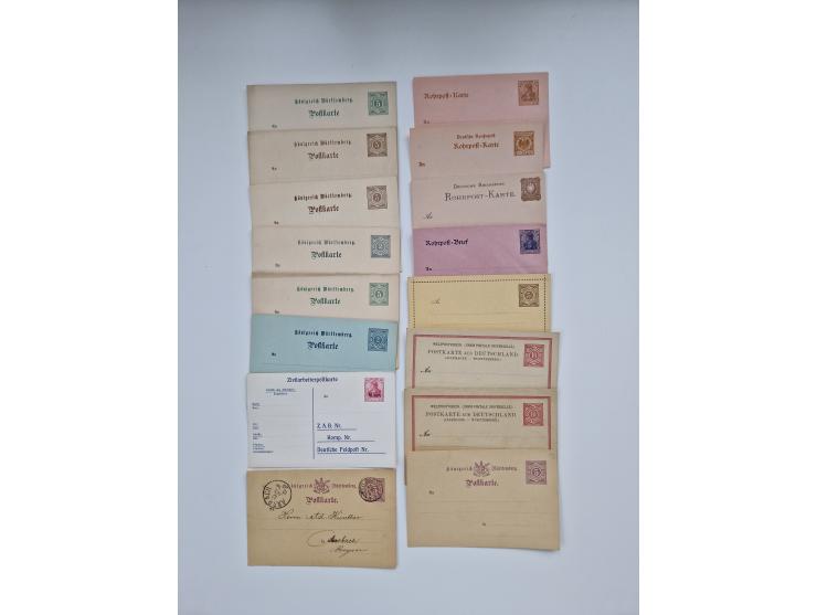 1900/39 (ca.), über 100 Karten, meist gebrauchte Privatganzsachen aus Bayern, sowie ein wenig anderes aus anderen Staaten, we