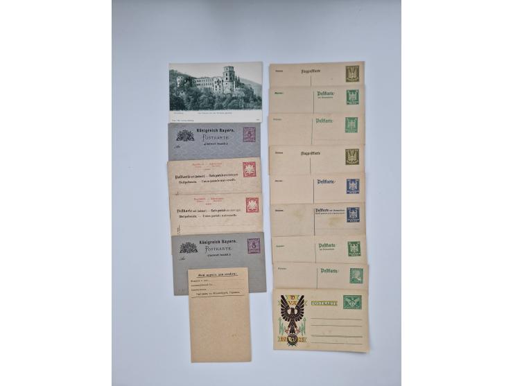 1900/39 (ca.), über 100 Karten, meist gebrauchte Privatganzsachen aus Bayern, sowie ein wenig anderes aus anderen Staaten, we