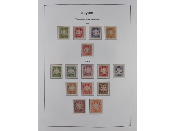 Baden bis Württemberg, ungebrauchte und gestempelte alte Sammlung, dabei u.a. Bayern Mi.-Nr. 1 vollrandig ungebraucht, sowie 