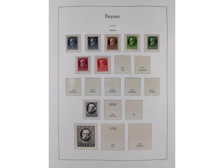 Baden bis Württemberg, ungebrauchte und gestempelte alte Sammlung, dabei u.a. Bayern Mi.-Nr. 1 vollrandig ungebraucht, sowie 