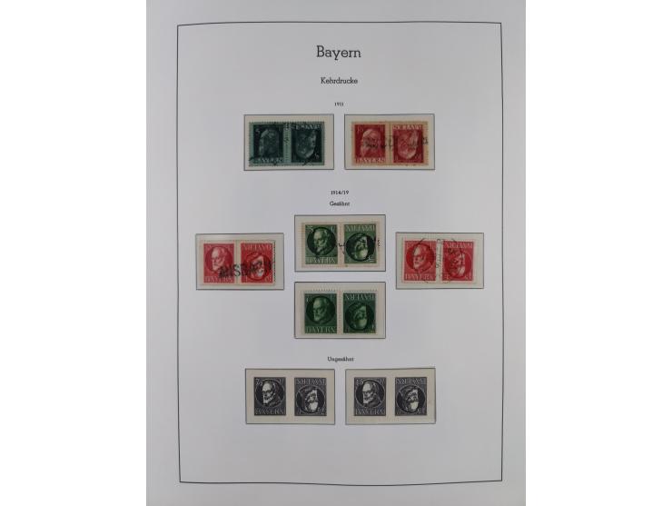 Baden bis Württemberg, ungebrauchte und gestempelte alte Sammlung, dabei u.a. Bayern Mi.-Nr. 1 vollrandig ungebraucht, sowie 