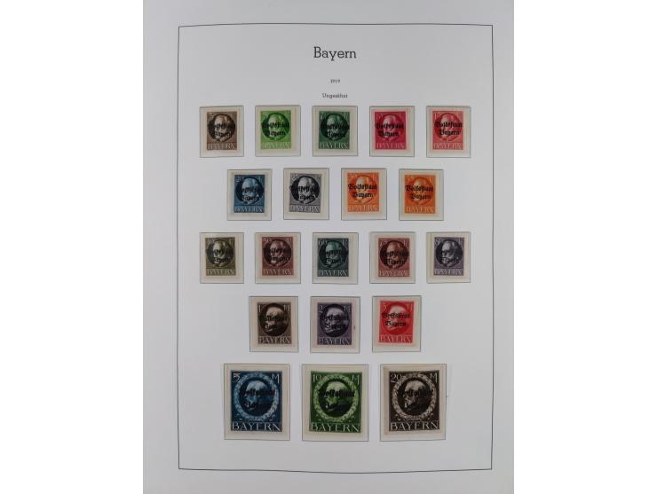 Baden bis Württemberg, ungebrauchte und gestempelte alte Sammlung, dabei u.a. Bayern Mi.-Nr. 1 vollrandig ungebraucht, sowie 
