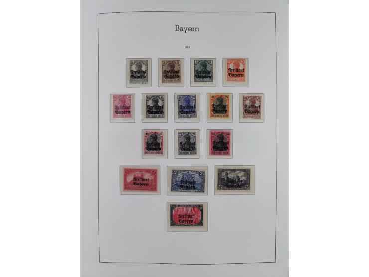 Baden bis Württemberg, ungebrauchte und gestempelte alte Sammlung, dabei u.a. Bayern Mi.-Nr. 1 vollrandig ungebraucht, sowie 