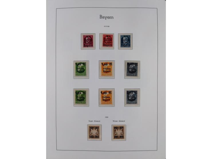 Baden bis Württemberg, ungebrauchte und gestempelte alte Sammlung, dabei u.a. Bayern Mi.-Nr. 1 vollrandig ungebraucht, sowie 