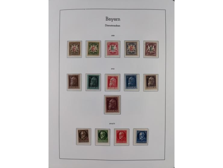 Baden bis Württemberg, ungebrauchte und gestempelte alte Sammlung, dabei u.a. Bayern Mi.-Nr. 1 vollrandig ungebraucht, sowie 