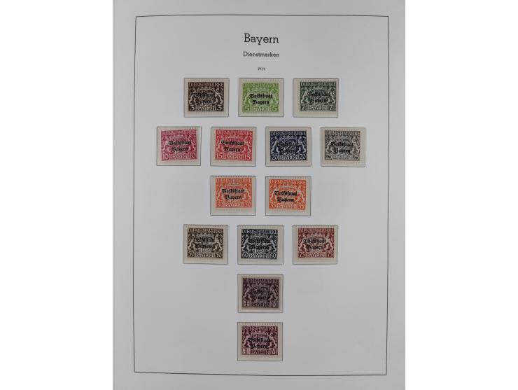 Baden bis Württemberg, ungebrauchte und gestempelte alte Sammlung, dabei u.a. Bayern Mi.-Nr. 1 vollrandig ungebraucht, sowie 
