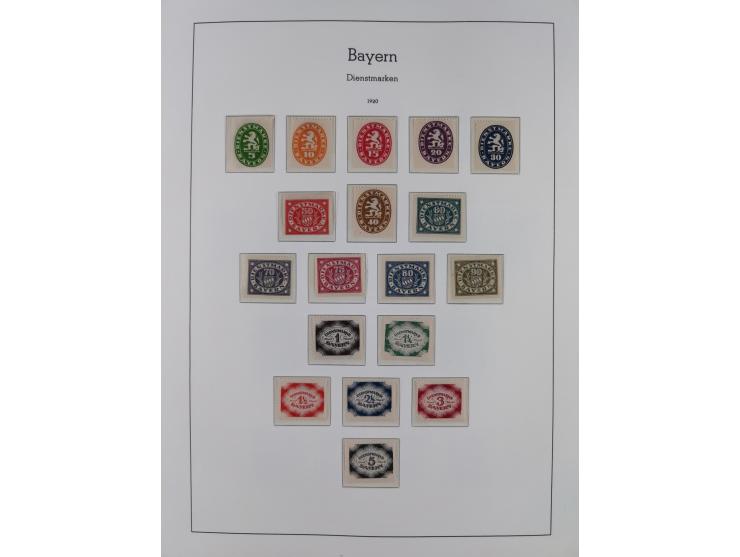 Baden bis Württemberg, ungebrauchte und gestempelte alte Sammlung, dabei u.a. Bayern Mi.-Nr. 1 vollrandig ungebraucht, sowie 