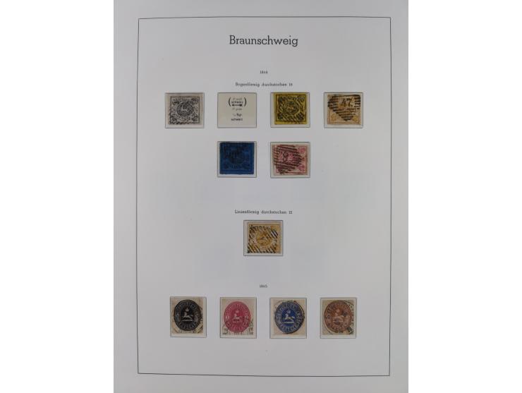 Baden bis Württemberg, ungebrauchte und gestempelte alte Sammlung, dabei u.a. Bayern Mi.-Nr. 1 vollrandig ungebraucht, sowie 