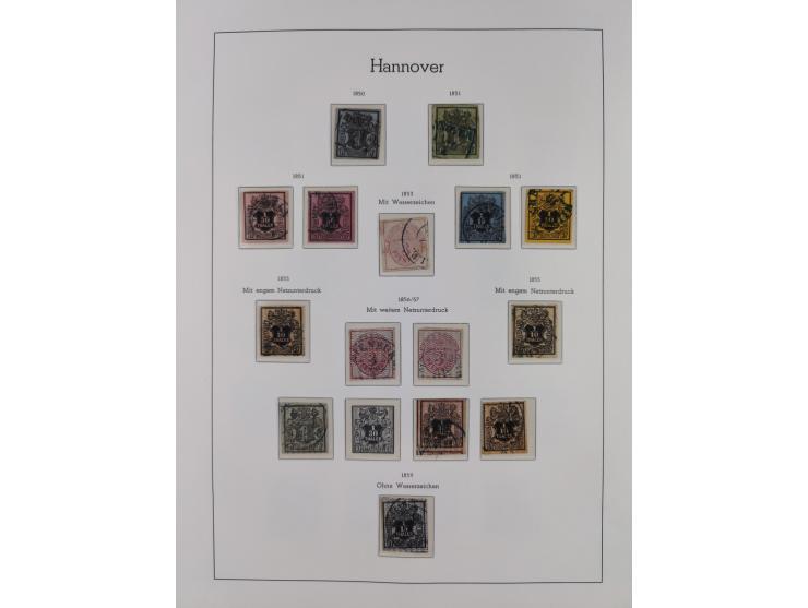 Baden bis Württemberg, ungebrauchte und gestempelte alte Sammlung, dabei u.a. Bayern Mi.-Nr. 1 vollrandig ungebraucht, sowie 