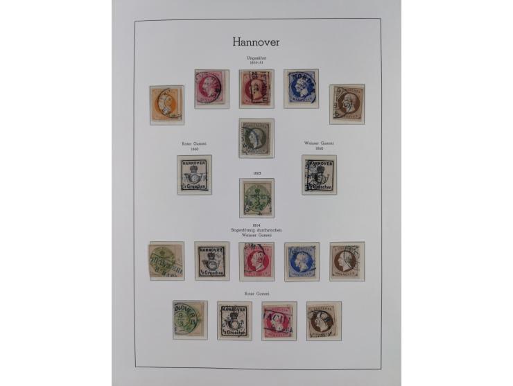 Baden bis Württemberg, ungebrauchte und gestempelte alte Sammlung, dabei u.a. Bayern Mi.-Nr. 1 vollrandig ungebraucht, sowie 