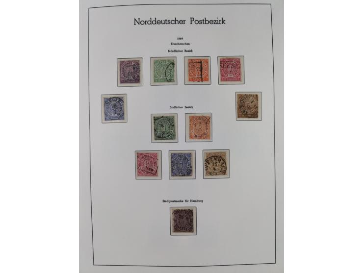 Baden bis Württemberg, ungebrauchte und gestempelte alte Sammlung, dabei u.a. Bayern Mi.-Nr. 1 vollrandig ungebraucht, sowie 