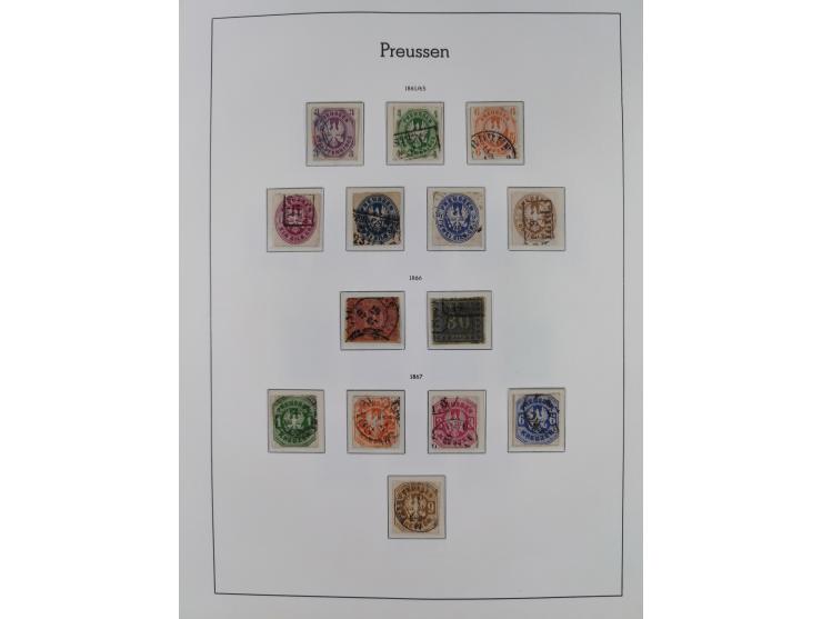 Baden bis Württemberg, ungebrauchte und gestempelte alte Sammlung, dabei u.a. Bayern Mi.-Nr. 1 vollrandig ungebraucht, sowie 