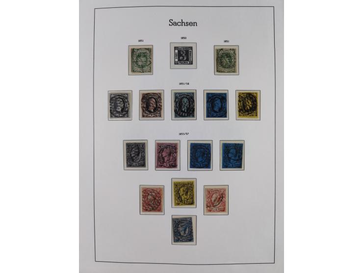 Baden bis Württemberg, ungebrauchte und gestempelte alte Sammlung, dabei u.a. Bayern Mi.-Nr. 1 vollrandig ungebraucht, sowie 