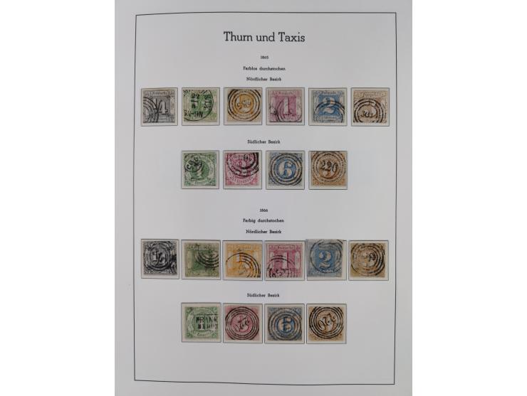 Baden bis Württemberg, ungebrauchte und gestempelte alte Sammlung, dabei u.a. Bayern Mi.-Nr. 1 vollrandig ungebraucht, sowie 