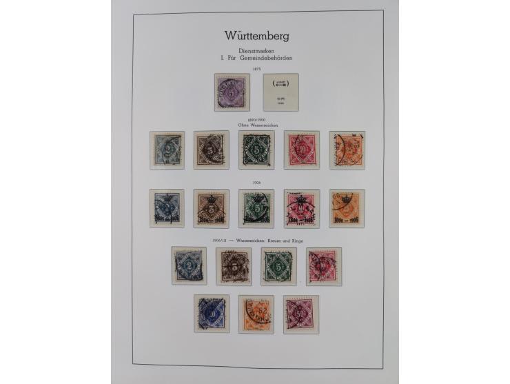 Baden bis Württemberg, ungebrauchte und gestempelte alte Sammlung, dabei u.a. Bayern Mi.-Nr. 1 vollrandig ungebraucht, sowie 