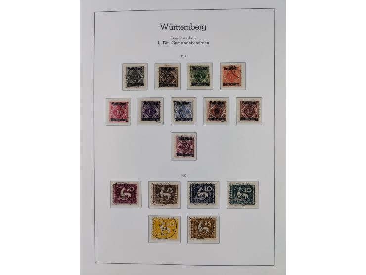 Baden bis Württemberg, ungebrauchte und gestempelte alte Sammlung, dabei u.a. Bayern Mi.-Nr. 1 vollrandig ungebraucht, sowie 