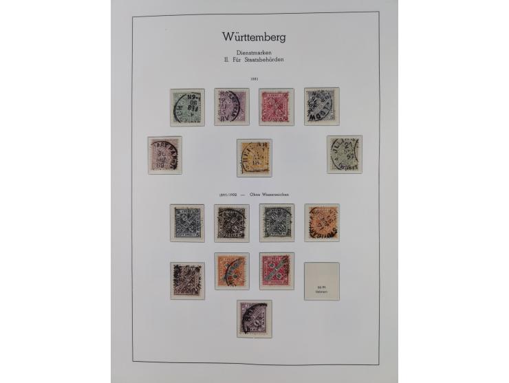 Baden bis Württemberg, ungebrauchte und gestempelte alte Sammlung, dabei u.a. Bayern Mi.-Nr. 1 vollrandig ungebraucht, sowie 
