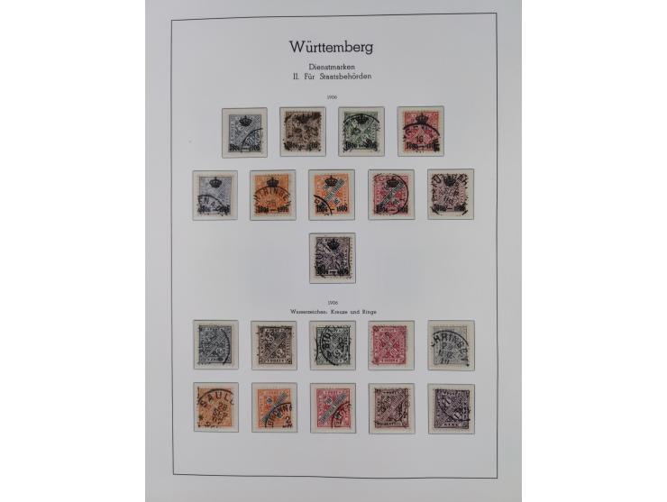 Baden bis Württemberg, ungebrauchte und gestempelte alte Sammlung, dabei u.a. Bayern Mi.-Nr. 1 vollrandig ungebraucht, sowie 