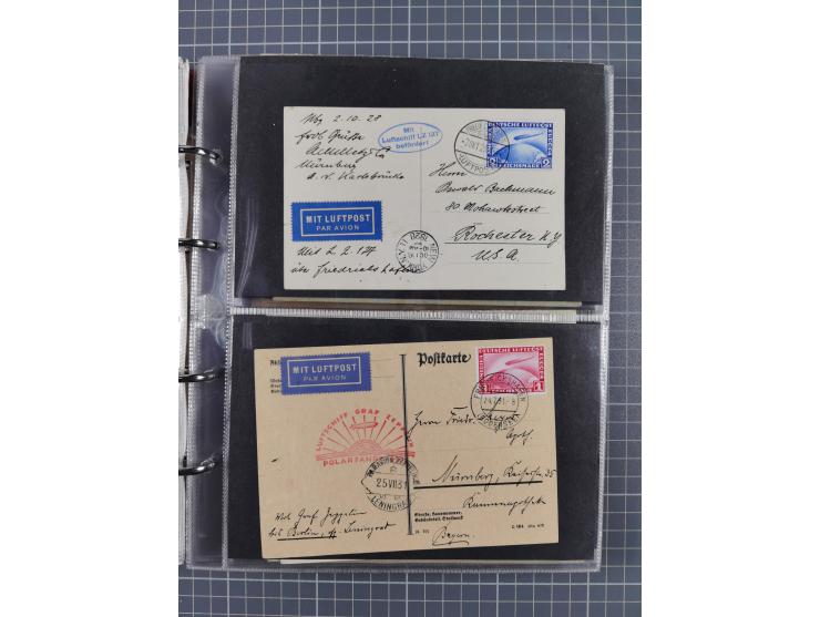 1928/48, über 40 Briefe, dabei u.a. Zeppelinpost mit Islandfahrt, Polarpost 1 M., Holztaube, Liechtenstein, etc., ferner Noth