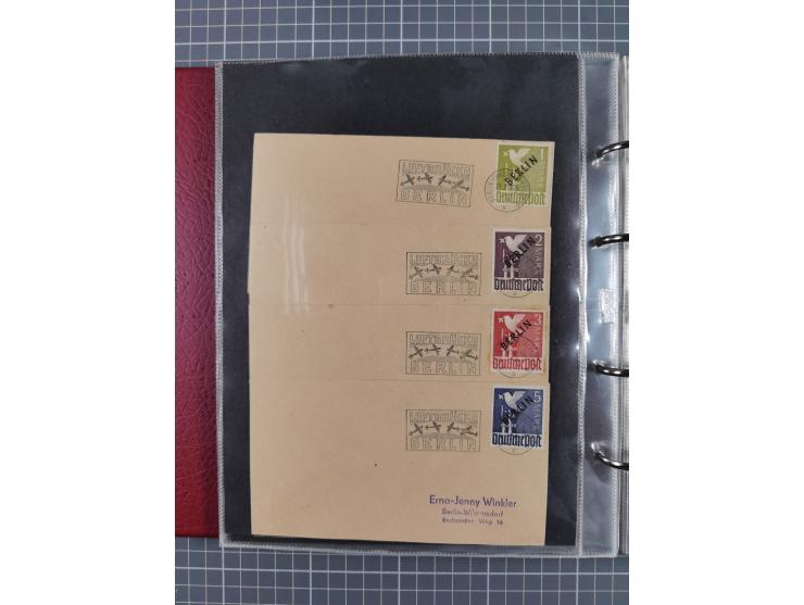 1928/48, über 40 Briefe, dabei u.a. Zeppelinpost mit Islandfahrt, Polarpost 1 M., Holztaube, Liechtenstein, etc., ferner Noth