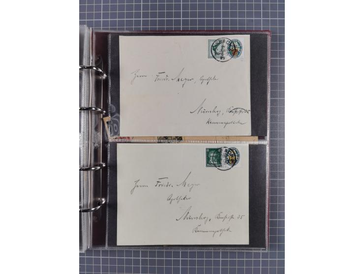 1928/48, über 40 Briefe, dabei u.a. Zeppelinpost mit Islandfahrt, Polarpost 1 M., Holztaube, Liechtenstein, etc., ferner Noth