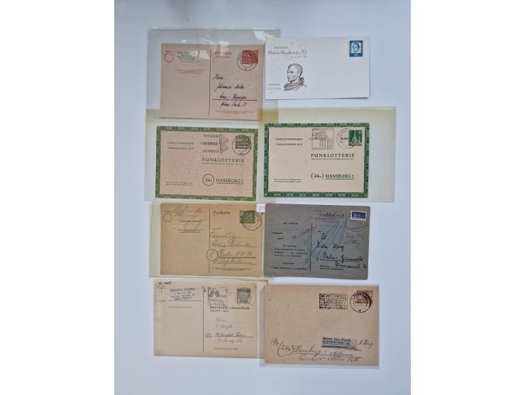 1949/90, umfangreicher Sammlungsbestand mit ca. 350 Briefen, Karten und Ganzsachen mit vielen besseren Frankaturen, sehr viel