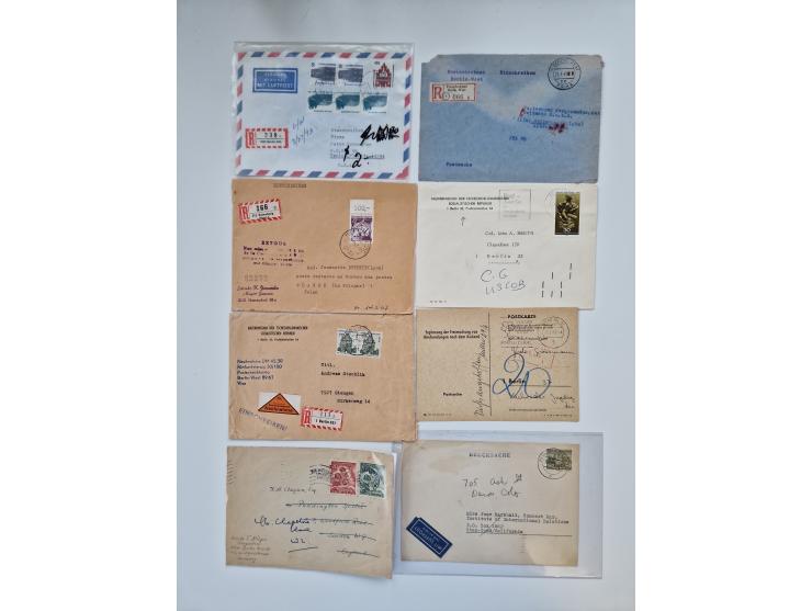 1949/90, umfangreicher Sammlungsbestand mit ca. 350 Briefen, Karten und Ganzsachen mit vielen besseren Frankaturen, sehr viel