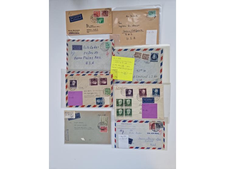 1949/90, umfangreicher Sammlungsbestand mit ca. 350 Briefen, Karten und Ganzsachen mit vielen besseren Frankaturen, sehr viel