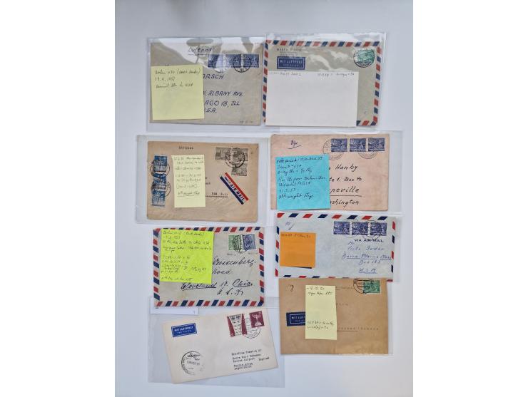 1949/90, umfangreicher Sammlungsbestand mit ca. 350 Briefen, Karten und Ganzsachen mit vielen besseren Frankaturen, sehr viel