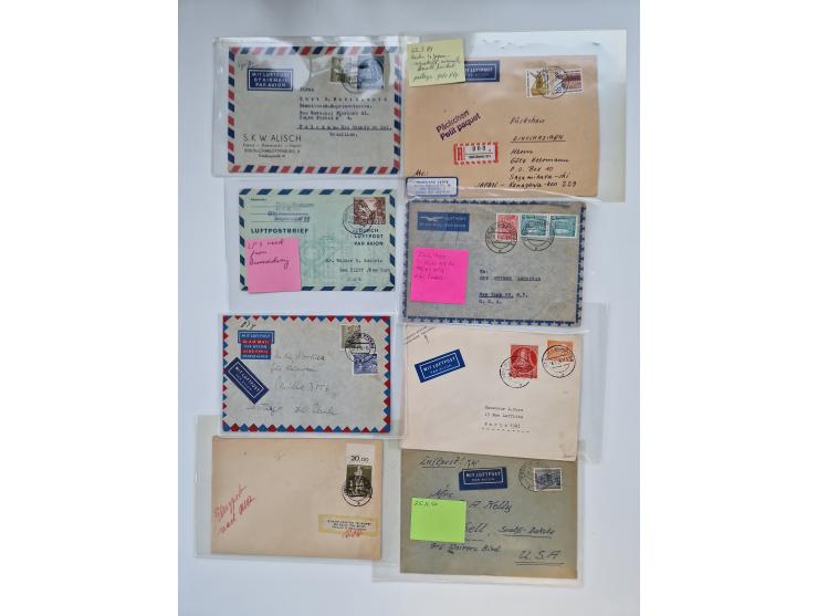 1949/90, umfangreicher Sammlungsbestand mit ca. 350 Briefen, Karten und Ganzsachen mit vielen besseren Frankaturen, sehr viel