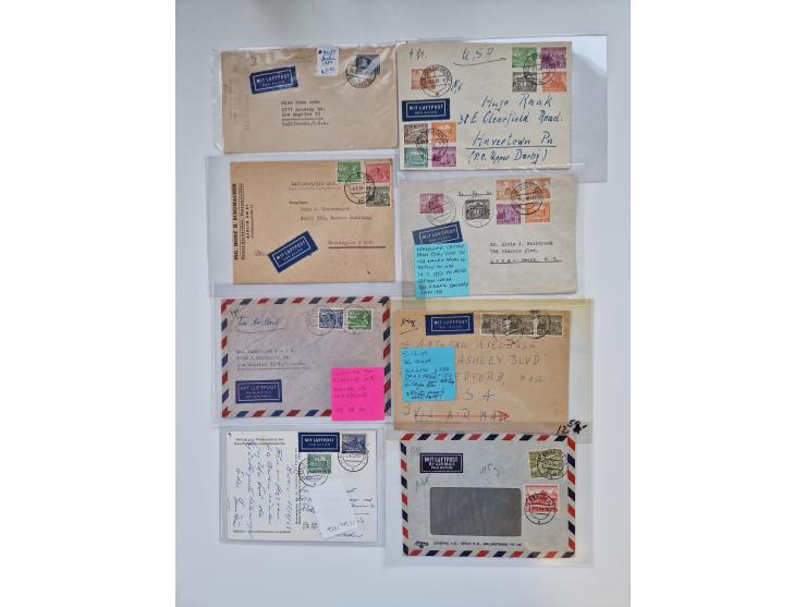 1949/90, umfangreicher Sammlungsbestand mit ca. 350 Briefen, Karten und Ganzsachen mit vielen besseren Frankaturen, sehr viel