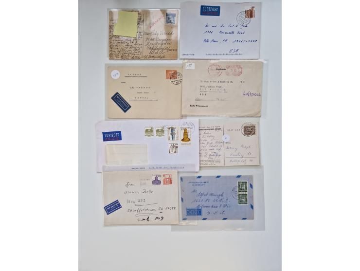 1949/90, umfangreicher Sammlungsbestand mit ca. 350 Briefen, Karten und Ganzsachen mit vielen besseren Frankaturen, sehr viel