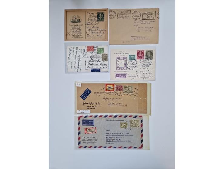 1949/90, umfangreicher Sammlungsbestand mit ca. 350 Briefen, Karten und Ganzsachen mit vielen besseren Frankaturen, sehr viel