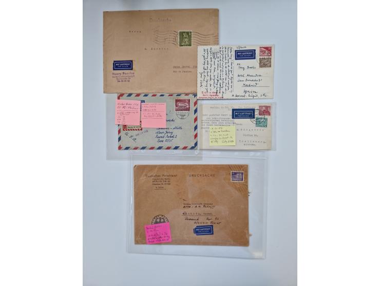 1949/90, umfangreicher Sammlungsbestand mit ca. 350 Briefen, Karten und Ganzsachen mit vielen besseren Frankaturen, sehr viel